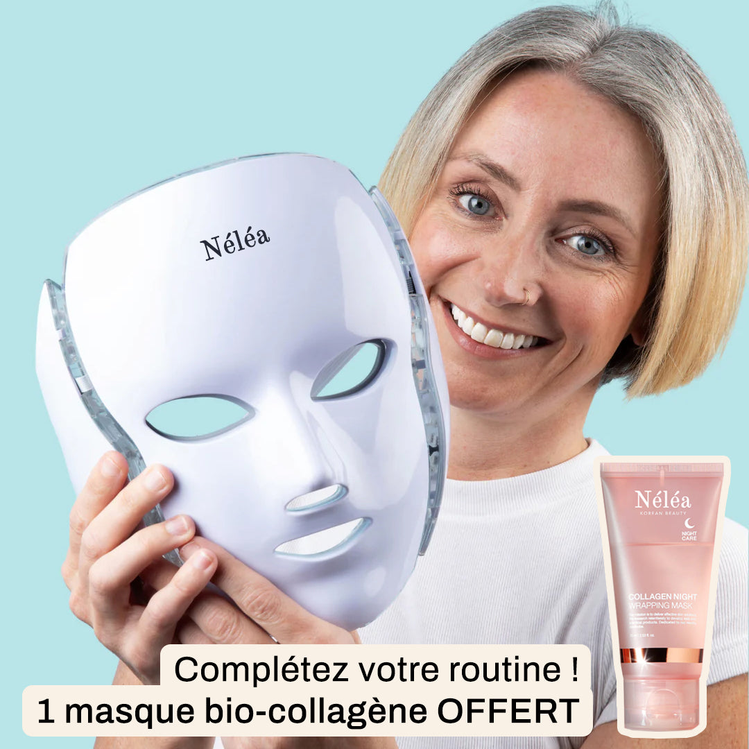 Masque de Luminothérapie Anti-Rides pour le Visage et le Cou